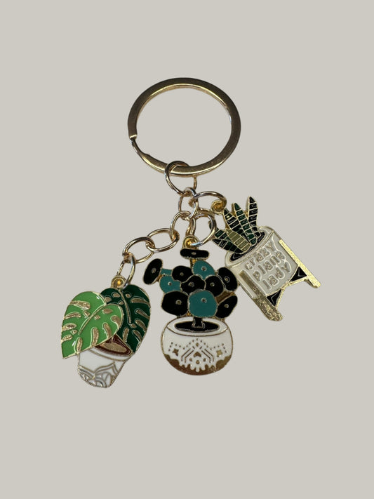 Crazy Plant Lady Keychain