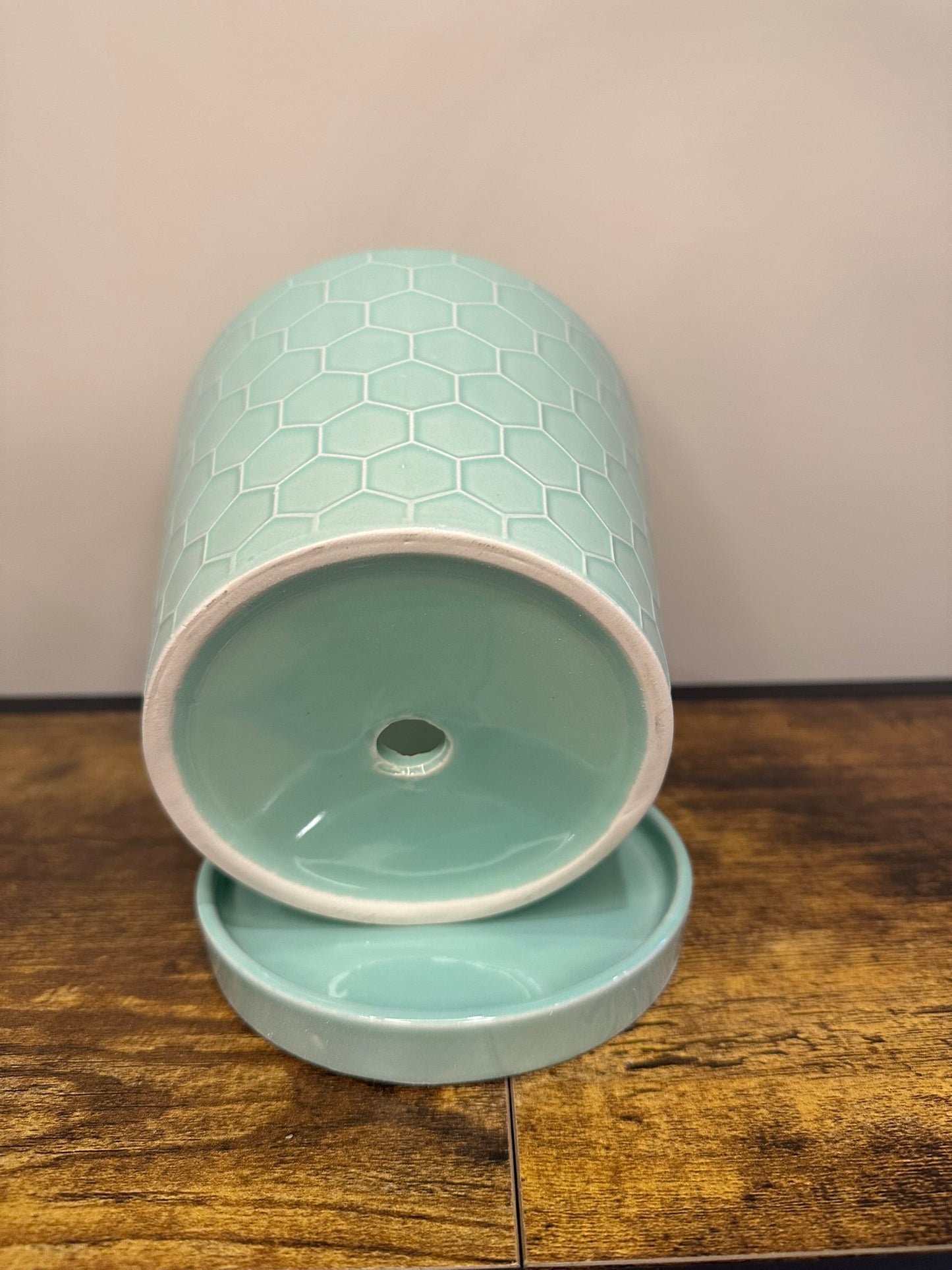 Turquoise Honeycomb Pot - Multiple sizes