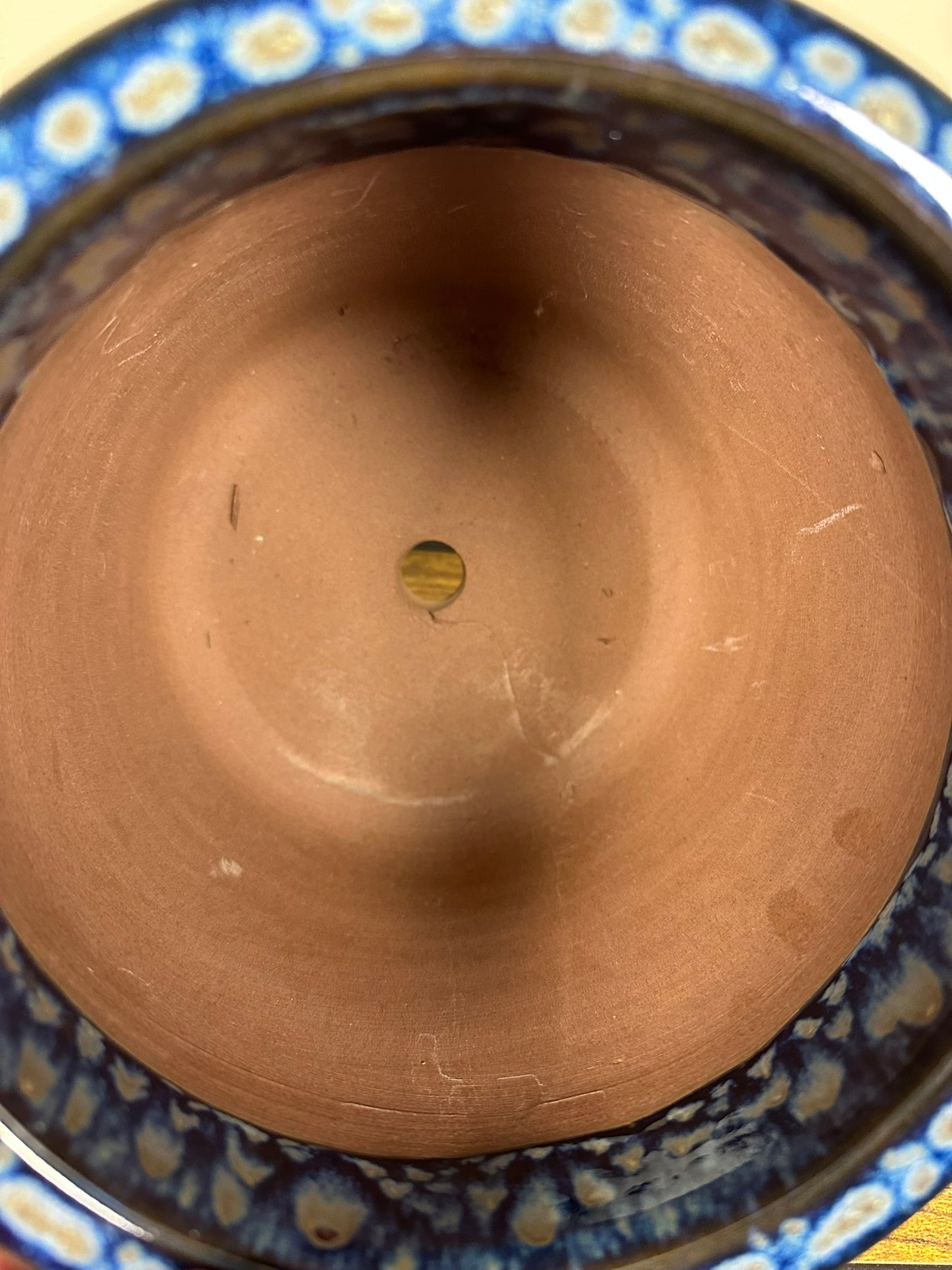 Blue Ceramic Pot - 6 inch